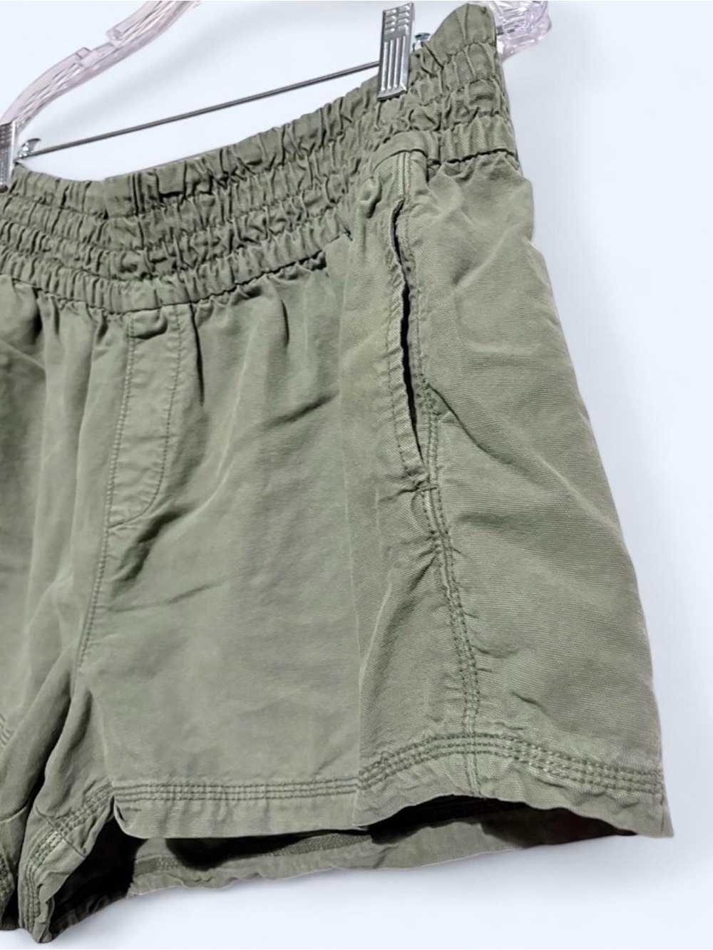 aerie Olive Green Elastic Waist Shorts
